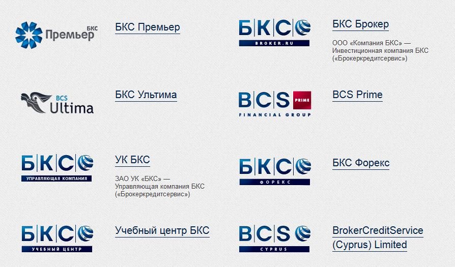 структура финансовой группы БКС